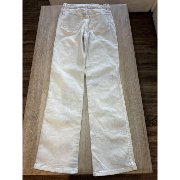 KHAITE Danielle Straight-Leg Jeans in Cream Ivory Size 27 - Picture 10 of 12